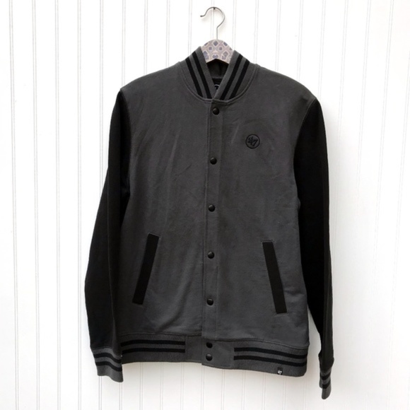 '47 Brand Other - SOLD'47 Brand Grey Black Soft Varsity Jacket Snaps